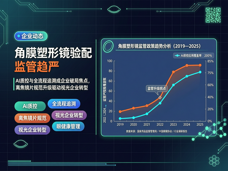 视光企业动态:角膜塑形镜验配监管趋严,AI质控与全流程追溯成企业破局焦点