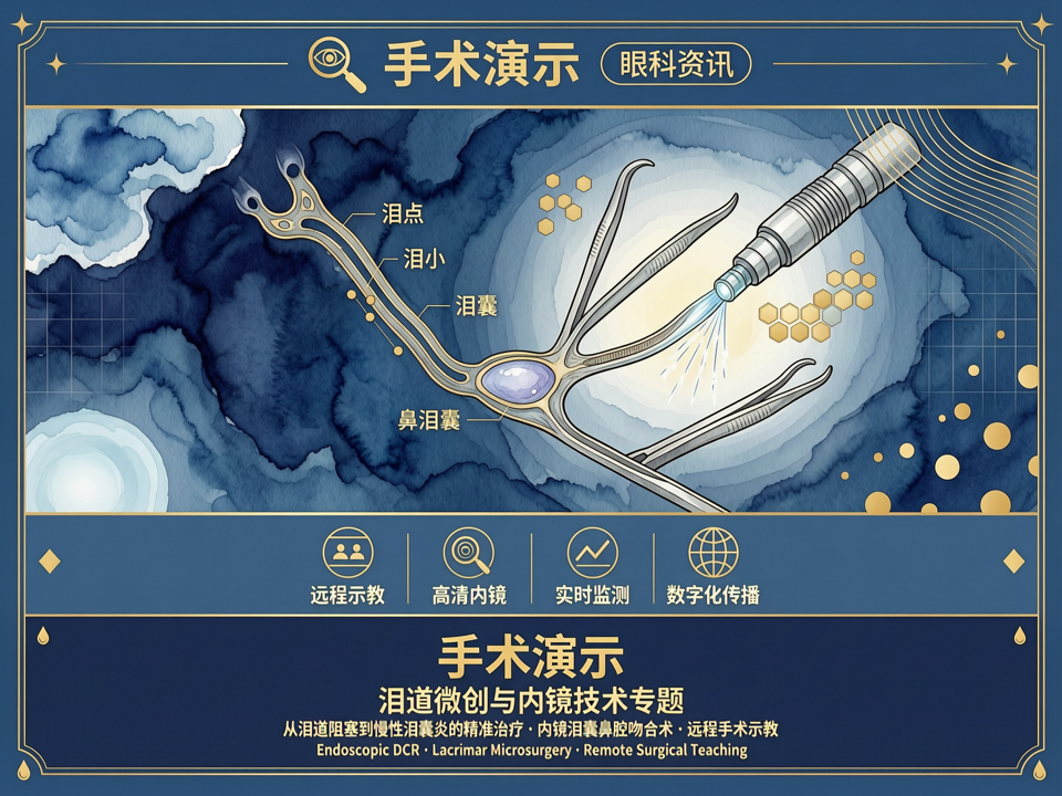 手术演示聚焦泪道微创与内镜技术:从泪道阻塞到慢性泪囊炎的精准治疗与远程示教