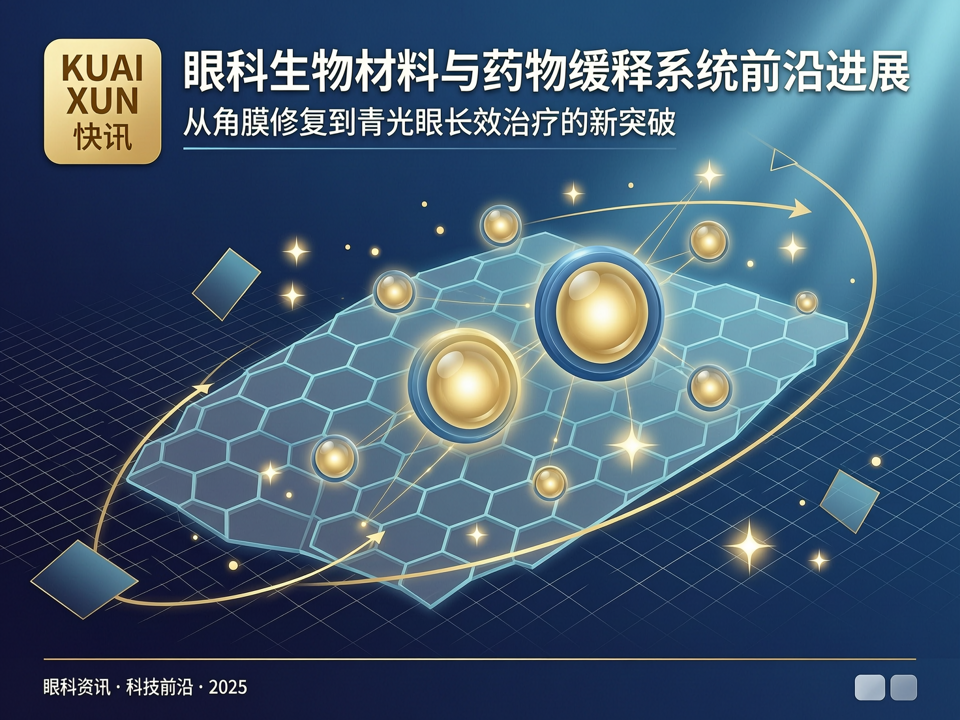 【快讯】眼科生物材料与药物缓释系统前沿进展:从角膜修复到青光眼长效治疗的新突破