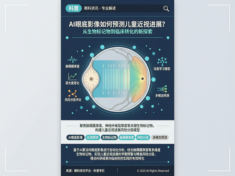 AI眼底影像如何预测儿童近视进展:从生物标记物到临床转化的新探索