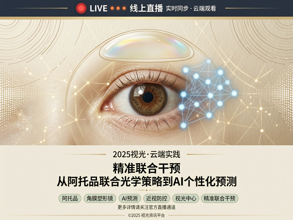 线上直播透视2025视光‘精准联合干预’:从阿托品联合光学策略到AI个性化预测的云端实践