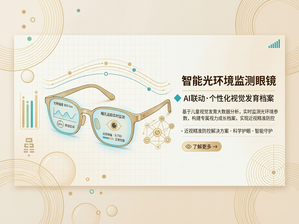 智能光环境监测眼镜与AI联动:个性化视觉发育档案驱动的近视精准防控