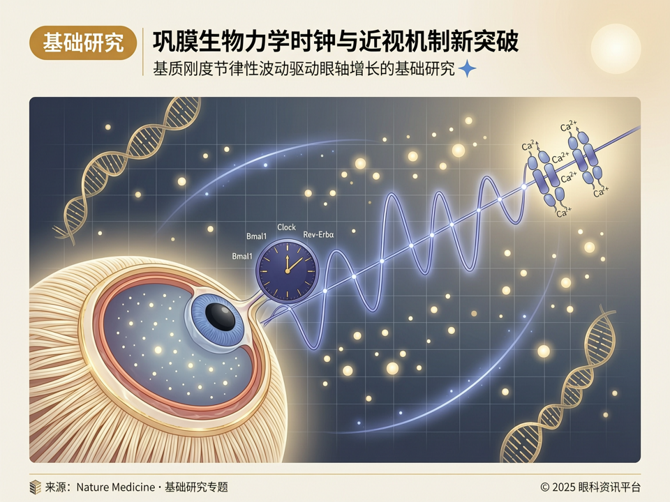 巩膜生物力学时钟与近视:基质刚度节律性波动驱动眼轴增长的基础研究新突破