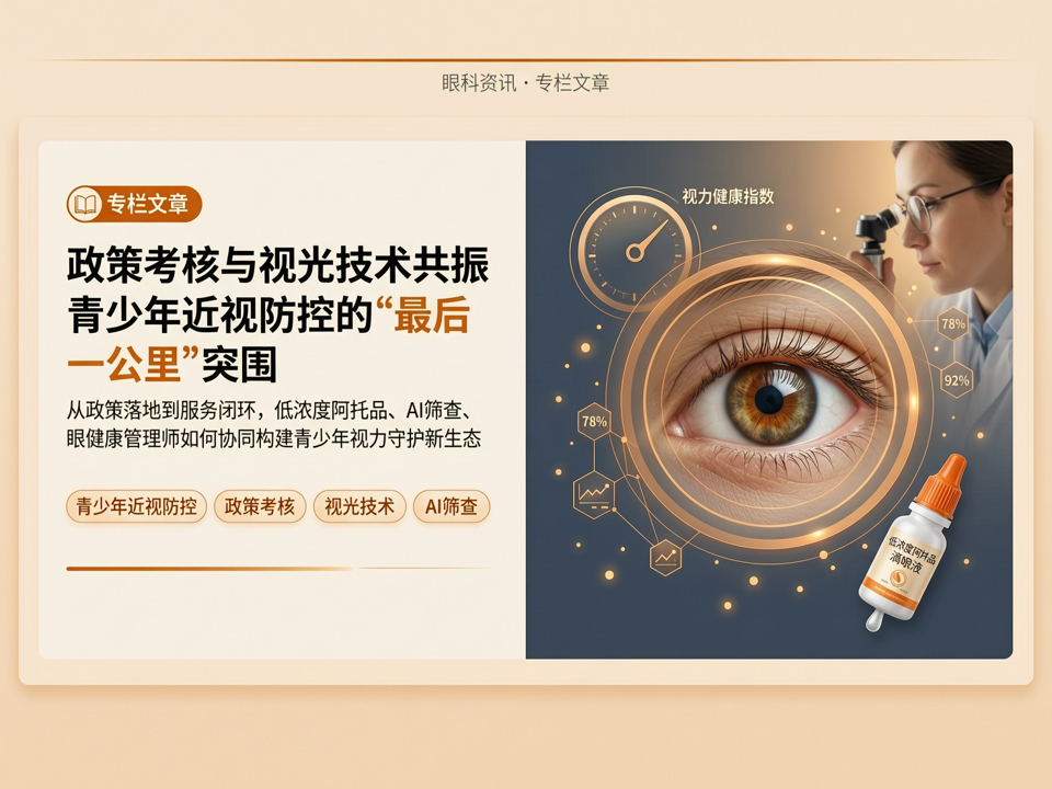 政策考核与视光技术共振:青少年近视防控的“最后一公里”突围