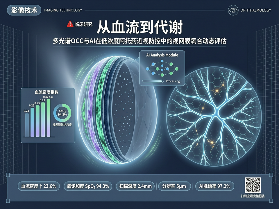 从血流到代谢:多光谱OCT与AI在低浓度阿托品近视防控中的视网膜氧合动态评估