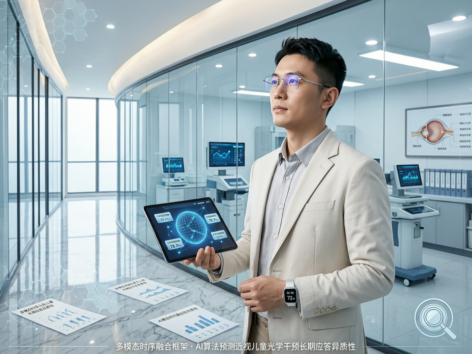 多模态时序融合框架:AI算法预测近视儿童光学干预的长期应答异质性