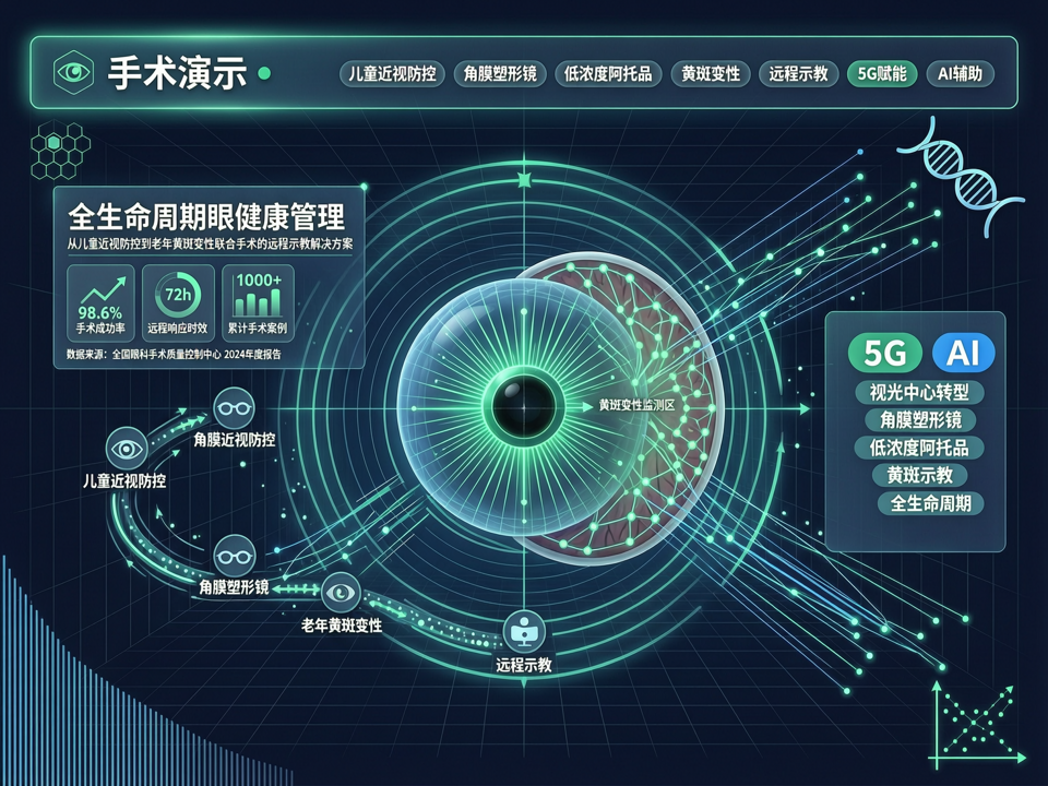 手术演示引领全生命周期眼健康管理:从儿童近视防控到老年黄斑变性联合手术的远程示教