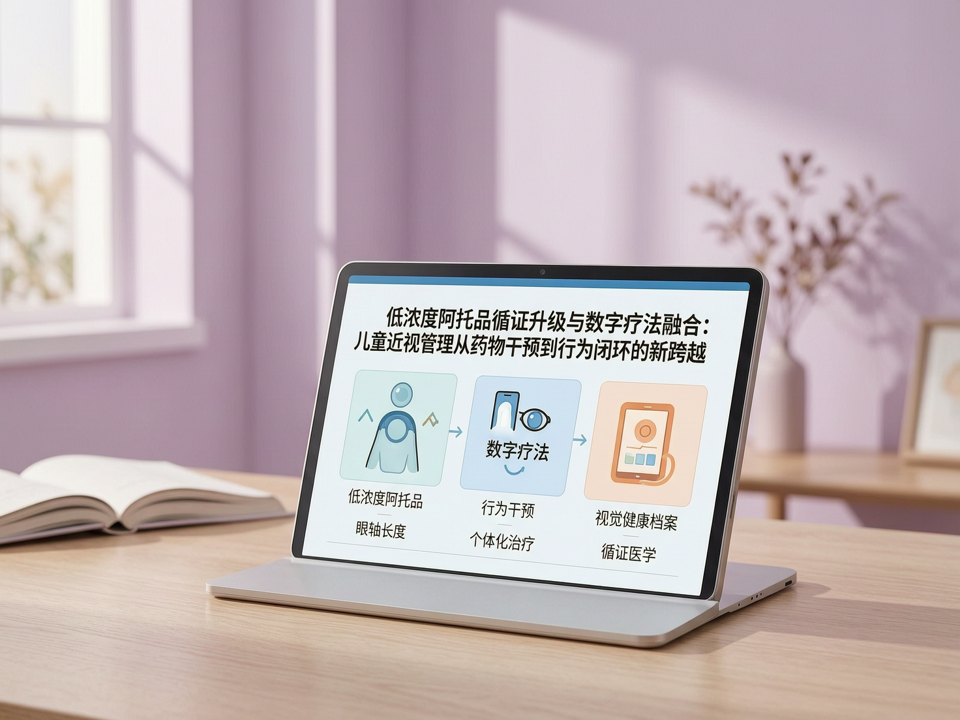 低浓度阿托品循证升级与数字疗法融合:儿童近视管理从药物干预到行为闭环的新跨越