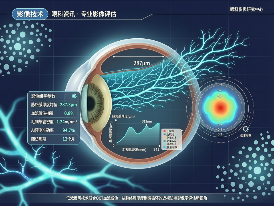 低浓度阿托品联合OCT血流成像:从脉络膜厚度到微循环的近视防控影像学评估新视角