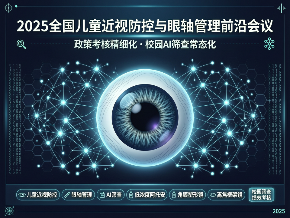2025全国儿童近视防控与眼轴管理前沿会议:政策考核精细化与校园AI筛查常态化