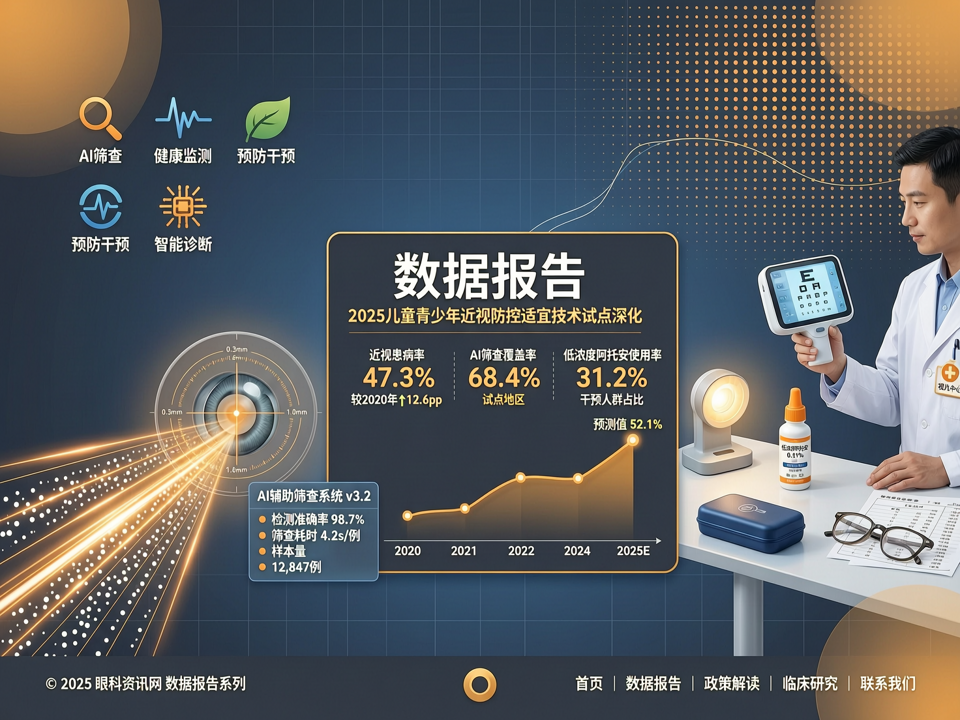 数据报告 | 2025儿童青少年近视防控适宜技术试点深化:从政策刚性到AI辅助筛查的真实世界数据流
