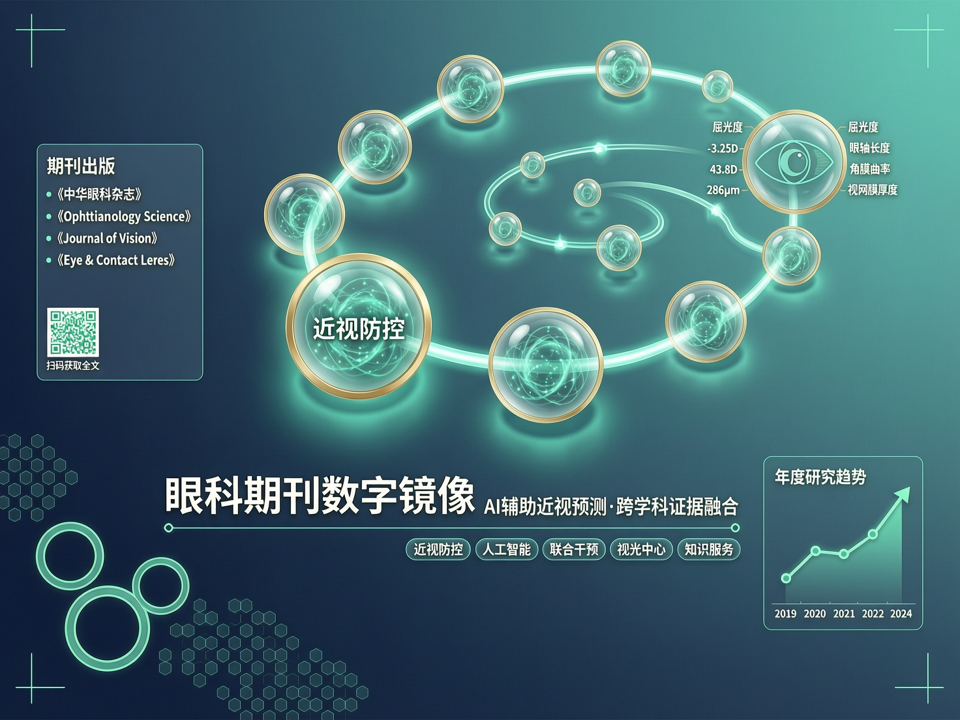 眼科期刊的数字镜像:从AI辅助近视预测到跨学科证据融合的知识版图