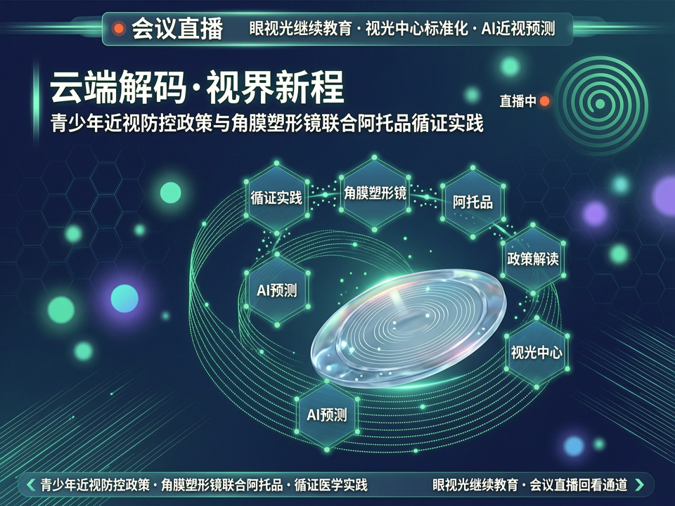 云端解码·视界新程:会议直播聚焦青少年近视防控新政策与角膜塑形镜联合阿托品循证实践