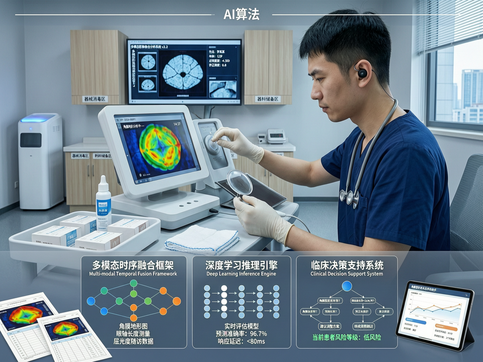 多模态时序融合框架下AI算法在角膜塑形术评估与近视防控中的临床决策支持