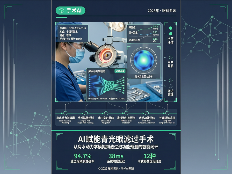 AI赋能青光眼滤过手术:从房水动力学模拟到滤过泡功能预测的智能闭环