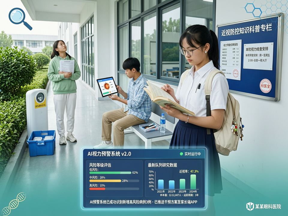 校园视力筛查数据驱动下的近视防控策略优化:我院发布最新队列研究并启动AI预警系统升级