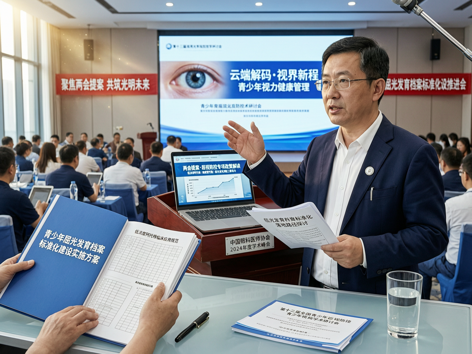 云端解码·视界新程:会议直播聚焦两会近视防控提案与屈光发育档案标准化落地