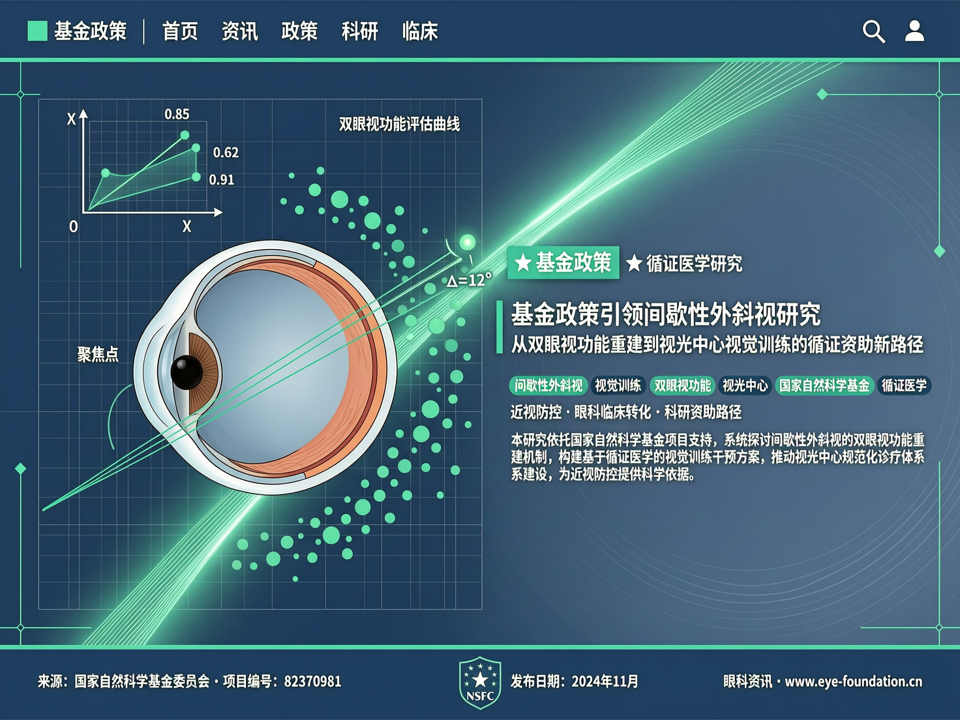 基金政策引领间歇性外斜视研究:从双眼视功能重建到视光中心视觉训练的循证资助新路径