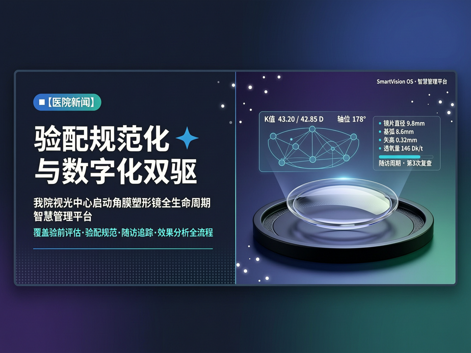 验配规范化与数字化双驱:我院视光中心启动角膜塑形镜全生命周期智慧管理平台