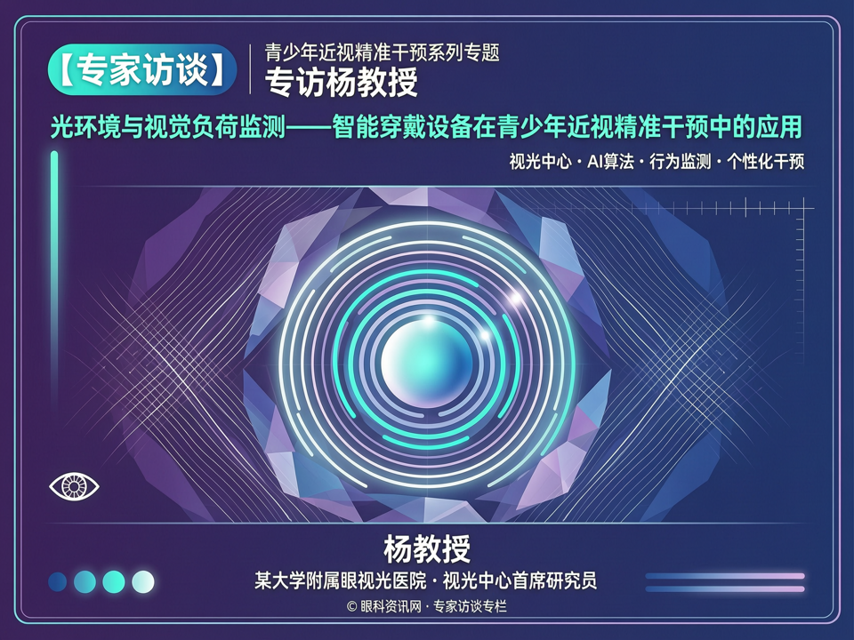 专访杨教授:光环境与视觉负荷监测——智能穿戴设备在青少年近视精准干预中的应用