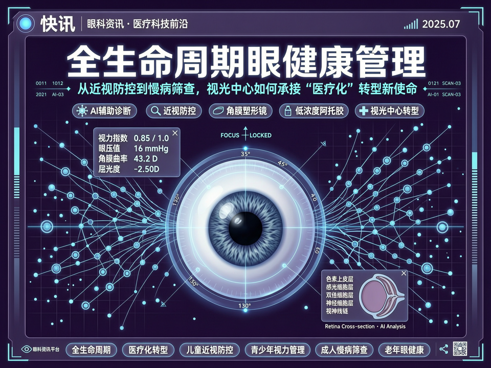 【快讯】全生命周期眼健康管理:从近视防控到慢病筛查,视光中心如何承接“医疗化”转型新使命