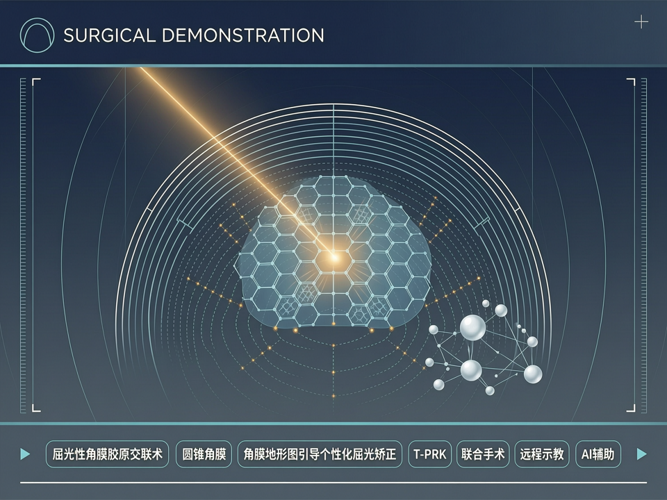 手术演示聚焦屈光性角膜胶原交联术联合角膜地形图引导的个性化屈光矫正:从圆锥角膜治疗到联合屈光手术的精准整合