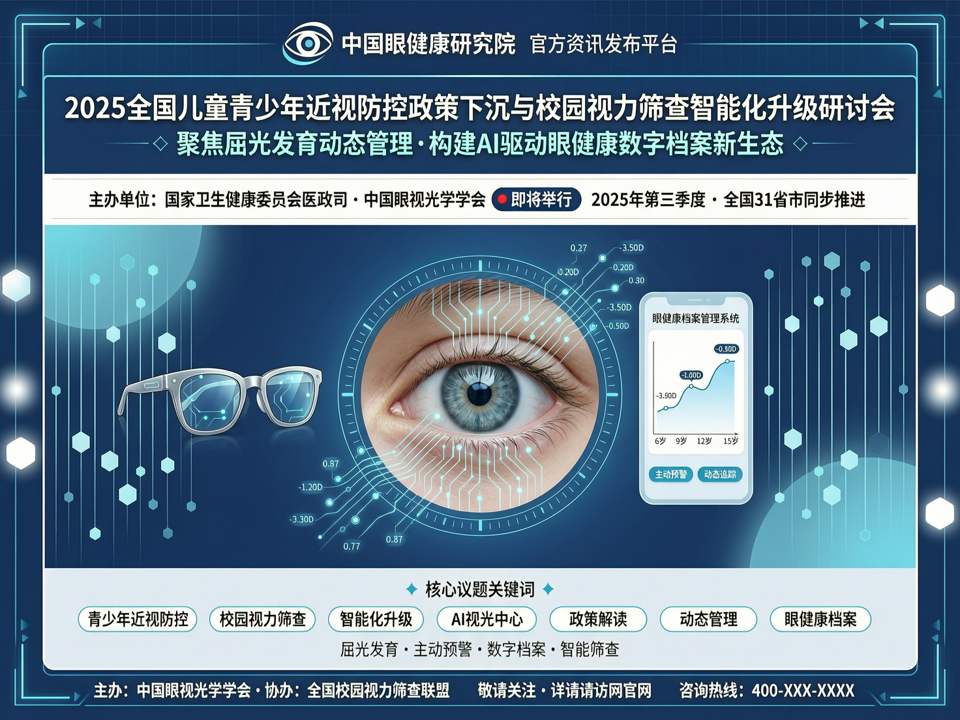 2025全国儿童青少年近视防控政策下沉与校园视力筛查智能化升级研讨会