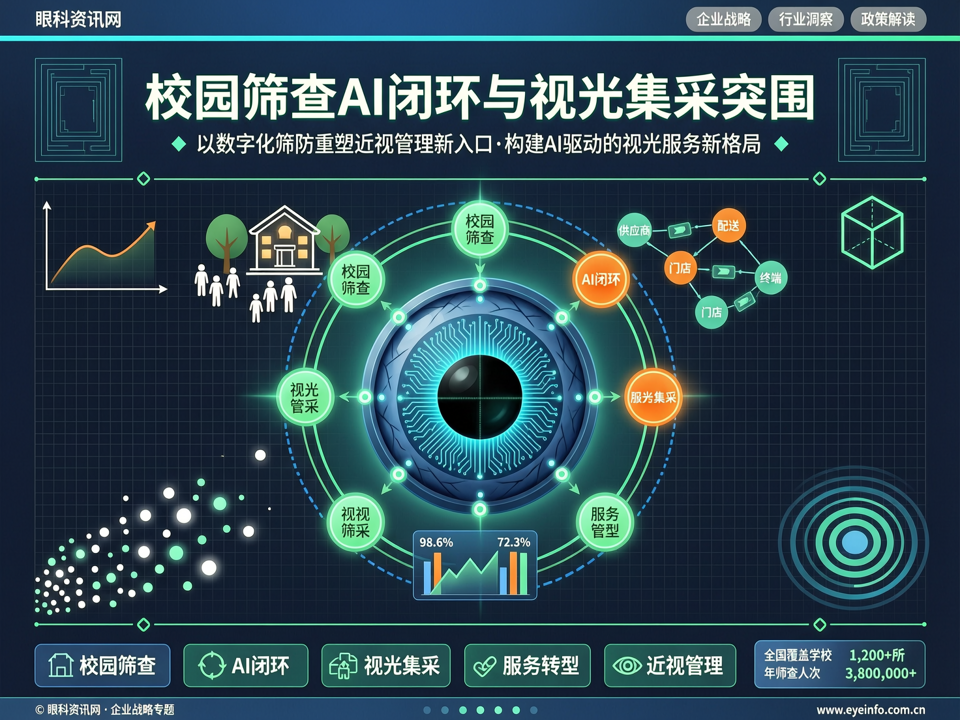 眼科企业“校园筛查AI闭环与视光集采突围”战略:以数字化筛防重塑近视管理新入口