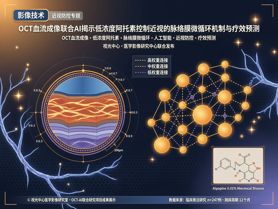 光影交汇:OCT血流成像联合AI揭示低浓度阿托品控制近视的脉络膜微循环机制与疗效预测