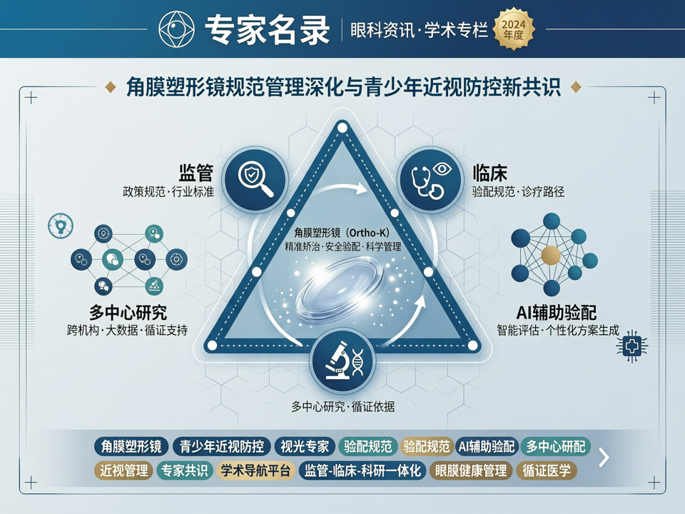 角膜塑形镜规范管理深化与青少年近视防控新共识:【专家名录】如何构建“监管-临床-科研”一体化的学术导航平台?