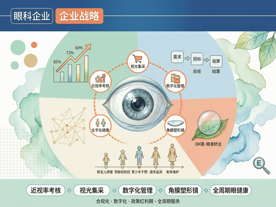 眼科企业“近视率考核与视光集采协同”战略:以合规化与数字化双轮抢占政策红利期
