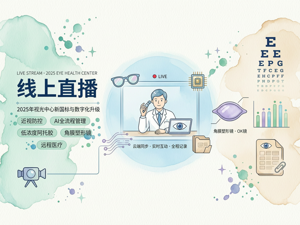 线上直播解读2025年视光中心新国标与数字化升级:从近视防控到AI全流程管理的云端落地