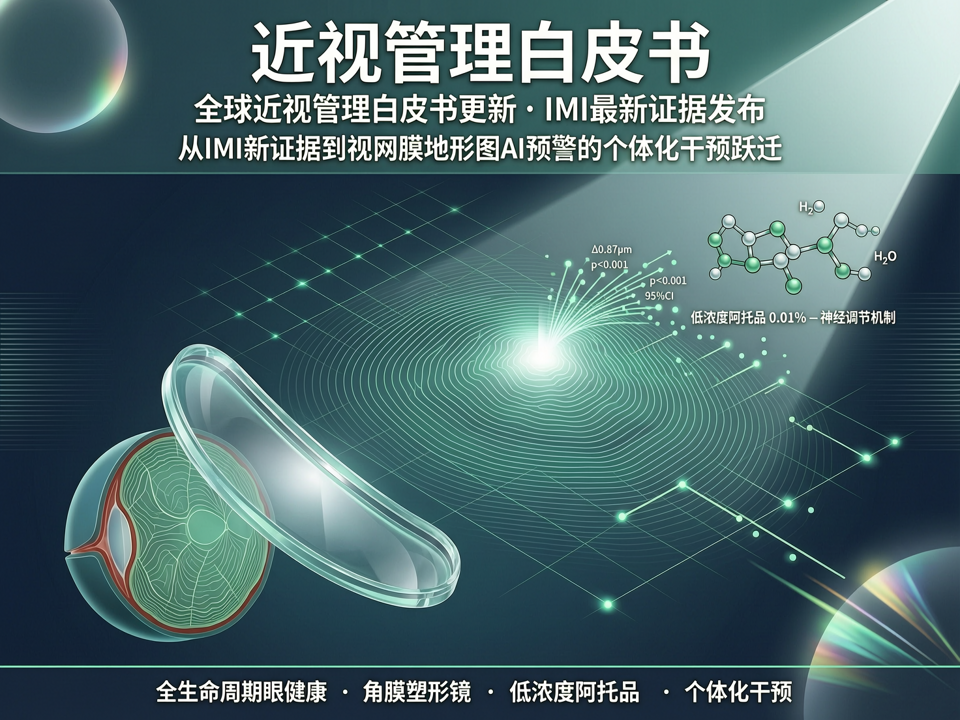 全球近视管理白皮书更新:从IMI新证据到视网膜地形图AI预警的个体化干预跃迁