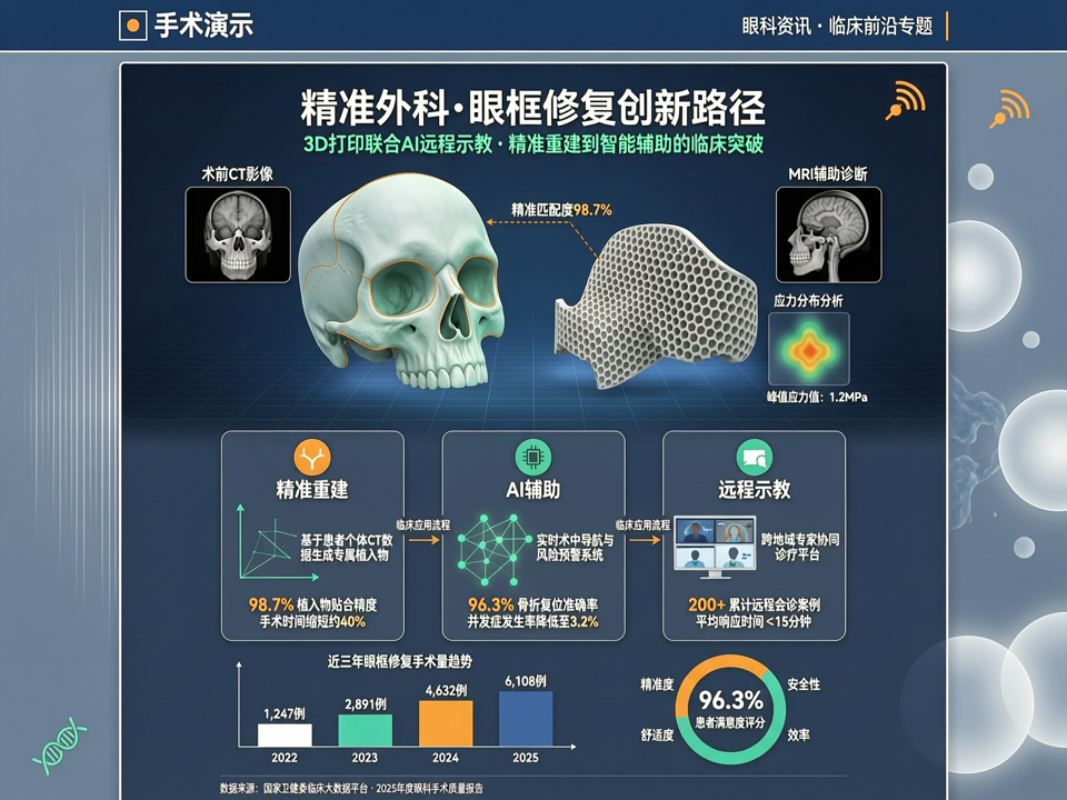 手术演示聚焦3D打印与AI联合定制眼眶修复:从精准重建到远程示教的创新路径