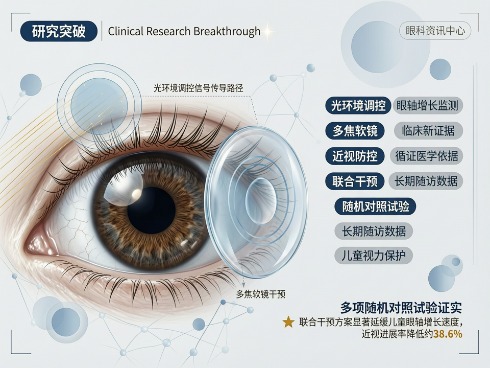 光环境调控与多焦软镜联合干预儿童近视进展的机制与临床新证据