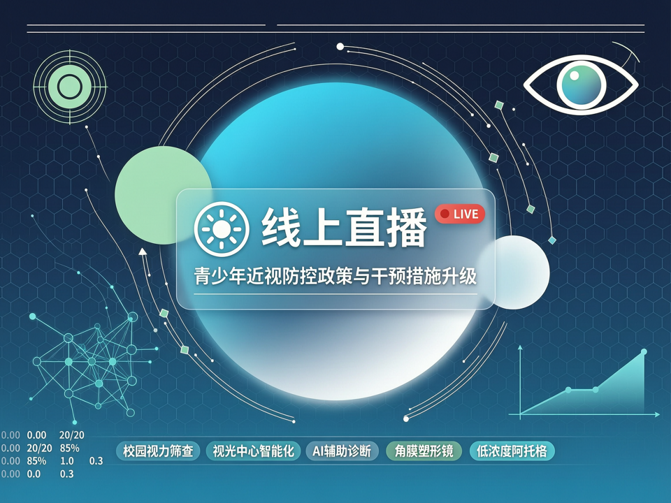 线上直播聚焦“青少年近视防控政策与干预措施升级”:从校园筛查到视光中心智能化的云端实践