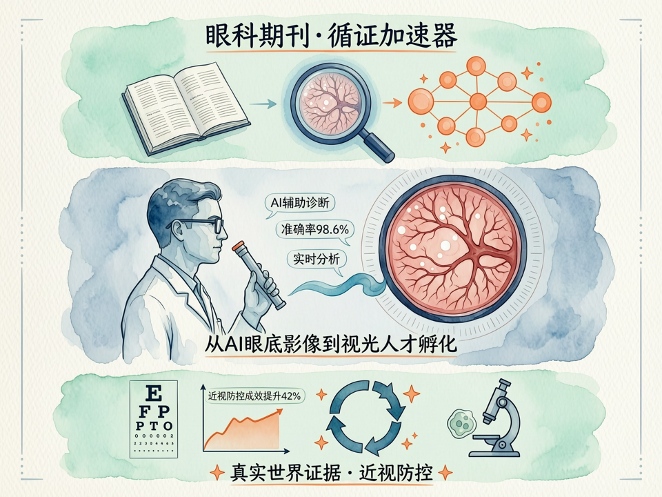 眼科期刊的循证加速器:从AI眼底影像到视光人才孵化的知识共振