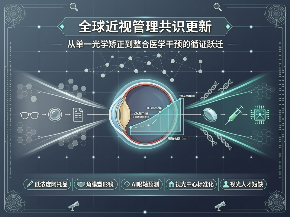 全球近视管理共识更新:从单一光学矫正到整合医学干预的循证跃迁