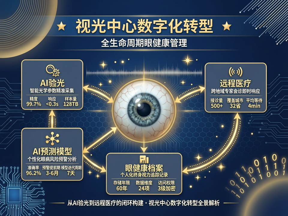 视光中心数字化转型与全生命周期眼健康管理:从AI验光到远程医疗的闭环构建