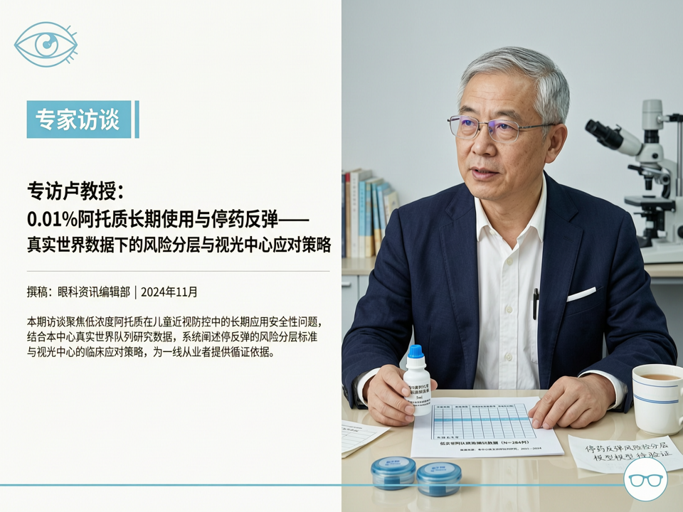 专访卢教授:0.01%阿托品长期使用与停药反弹——真实世界数据下的风险分层与视光中心应对策略
