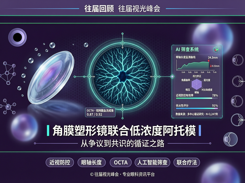 往届视光峰会中的角膜塑形镜联合低浓度阿托品:从争议到共识的循证之路