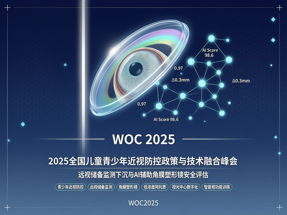 2025全国儿童青少年近视防控政策与技术融合峰会:远视储备监测下沉与AI辅助角膜塑形镜安全评估