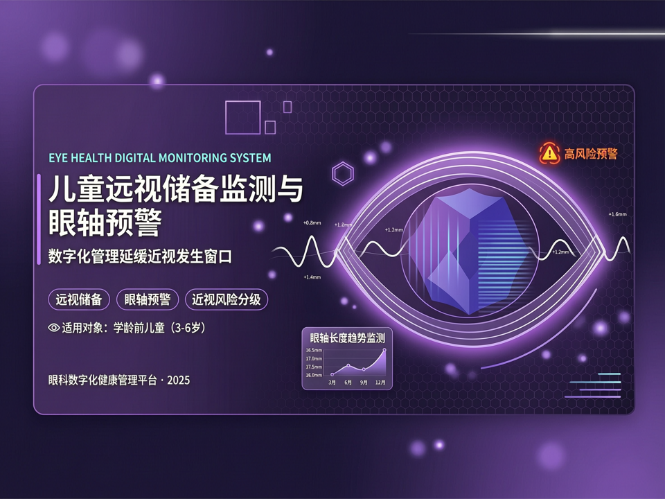 儿童远视储备监测与眼轴预警:数字化管理延缓近视发生窗口
