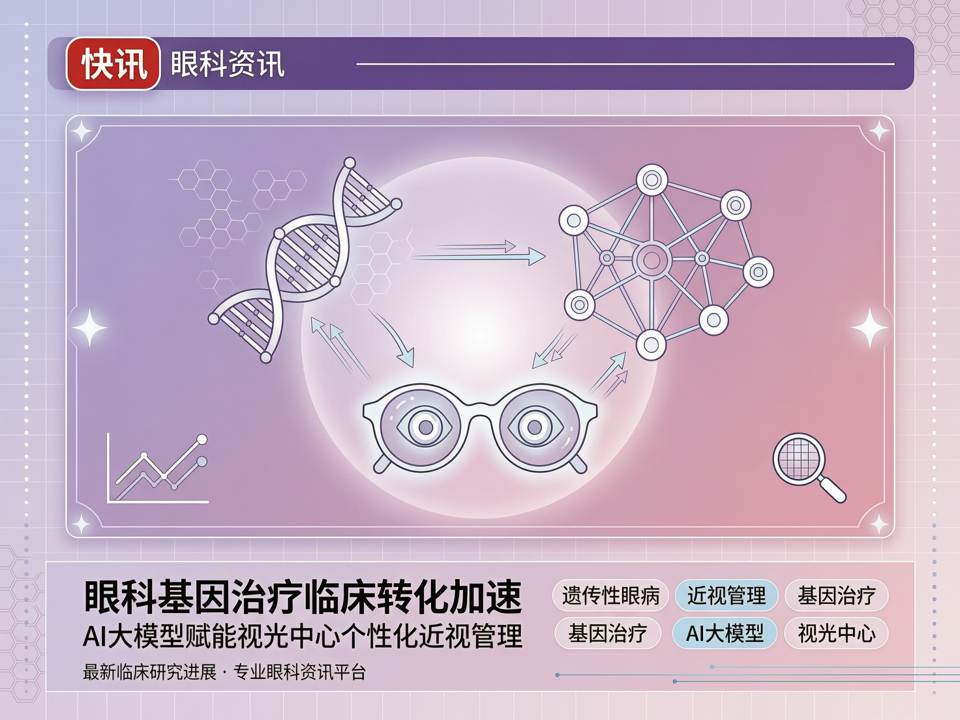 【快讯】眼科基因治疗临床转化加速,AI大模型赋能视光中心个性化近视管理
