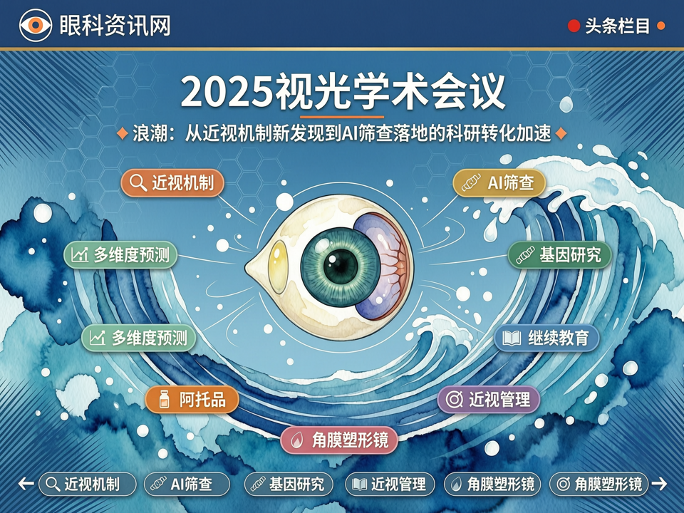 2025视光学术会议浪潮:从近视机制新发现到AI筛查落地的科研转化加速