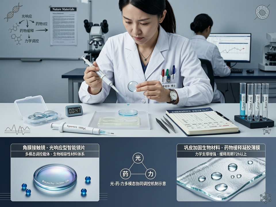 生物材料在青少年近视防控中的“光-药-力”多模态调控新策略