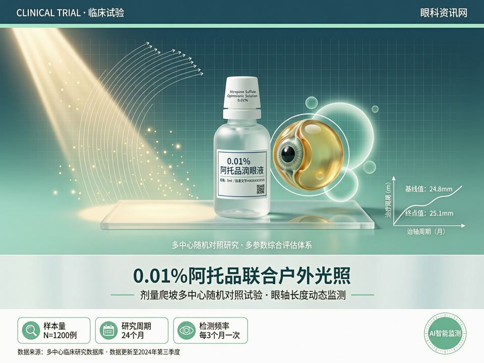 青少近视防控新焦点:0.01%阿托品与户外光照联合干预的剂量爬坡临床试验