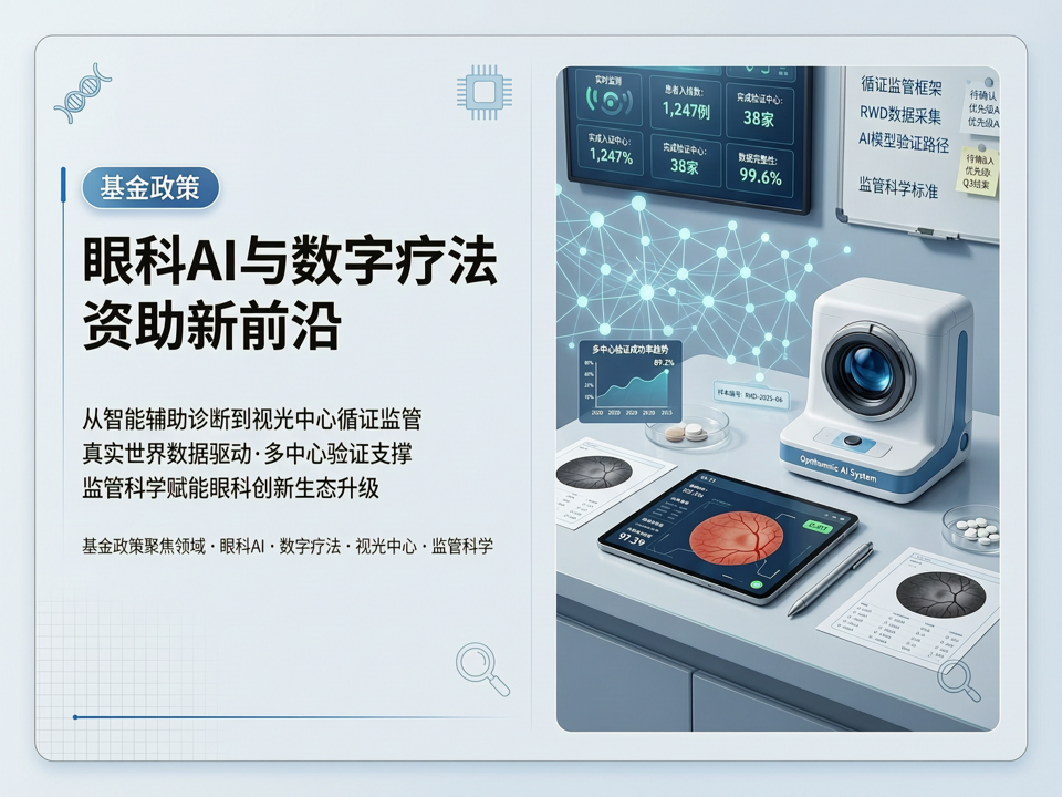 基金政策聚焦眼科AI与数字疗法:从智能辅助诊断到视光中心循证监管的资助新前沿