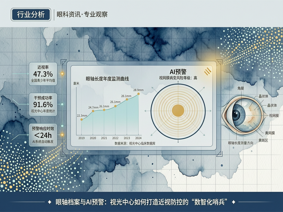 眼轴档案与AI预警:视光中心如何打造近视防控的‘数智化哨兵’