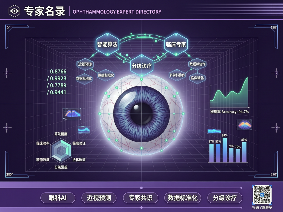 人工智能与眼视光融合新篇章:【专家名录】如何打造“智能算法-临床专家-分级诊疗”协同体系?